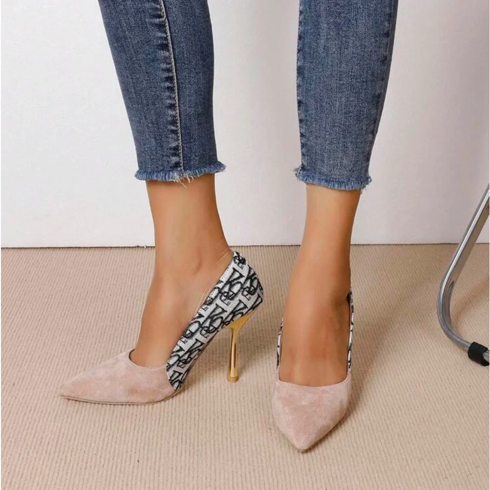 Women's Single High Heel Shoes, Elegant Fine Heel Design - Picture 2 of 4
